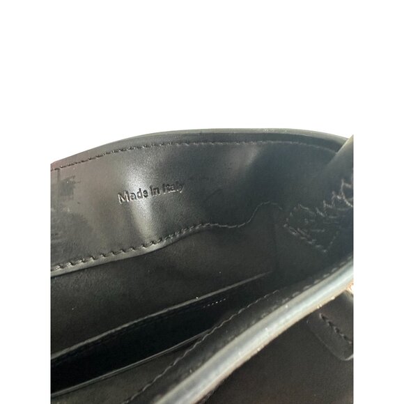 ELLEME Black Leather Bucket Tote Bag w/ Detachable Strap - Picture 8 of 12